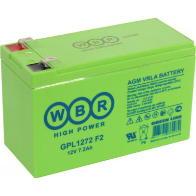 Аккумулятор WBR GPL1272 F2 (12V, 7.2Ah) для UPS