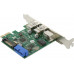 ExeGate EXE-362 (OEM) PCI-Ex1, USB3.0, 2 port-ext, 1 port-int, GbLAN EX290278RUS