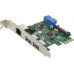 ExeGate EXE-362 (OEM) PCI-Ex1, USB3.0, 2 port-ext, 1 port-int, GbLAN EX290278RUS