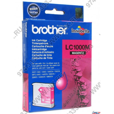 Картридж Brother LC1000M Magenta для DCP-130C/330C/540CN/750CW MFC-240C/440CN/660CN/3360C/5460CN/5860CN