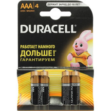 Duracell MN2400-4 (LR03) Size"AAA", 1.5V, щелочной (alkaline) уп. 4 шт