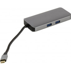 Espada UHLUC V2 Кабель-адаптер USB-C - HDMI (F)+2xUSB3.0+USB-C(PD)+RJ45+SD/microSD Card Reader