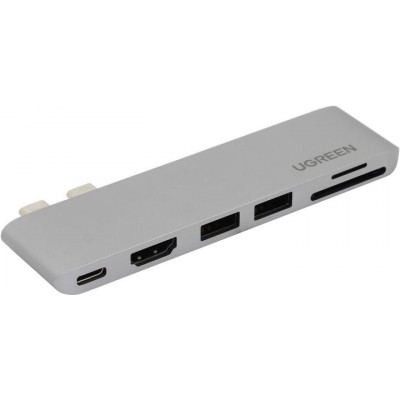 UGREEN CM380 80856 2xUSB3.0+USB-C+HDMI+SD/microSD Card Reader