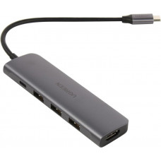UGREEN CM136 50209 3xUSB3.0+HDMI+PD, подкл. USB-C