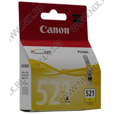 Чернильница Canon CLI-521Y Yellow для PIXMA IP3600/4600, MP540/620/630/980