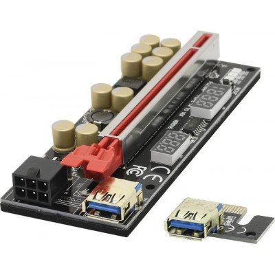PCE164P VER016 Адаптер PCI-Ex1 M -- PCI-Ex16 F (питание 6pin)