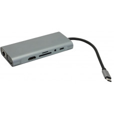 Docking Station USB-C - HDMI+Dsub+RJ45+PD+4xUSB3.0+Jack3.5+SD/microSD CR (BYL-2110)