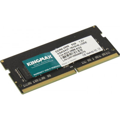 [NEW] Память DDR4 8Gb 2666MHz Kingmax KM-SD4-2666-8GS OEM PC4-21300 CL19 SO-DIMM 260-pin 1.2В dual rank