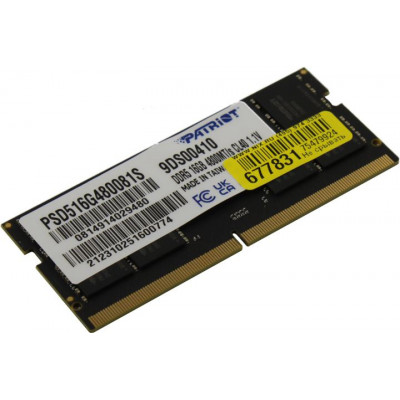 Память DDR5 16Gb 4800MHz Patriot PSD516G480081S RTL PC5-38400 CL40 SO-DIMM 260-pin 1.1В dual rank