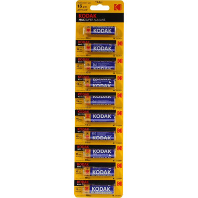 Kodak MAX CAT30953505 (LR6, Size AA, 1.5V, alkaline) уп. 10 шт