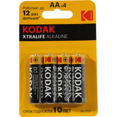 Kodak XTRALIFE CAT30952027 (LR6, Size AA, 1.5V, alkaline) уп. 4 шт