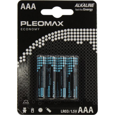 Pleomax LR03-4BL Economy (Size AAA, 1.5V, alkaline) уп. 4 шт