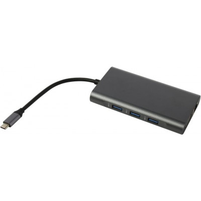 KS-is KS-701 Кабель-адаптер USB-C - HDMI(F)+VGA(F)+audio+LAN+CR+3xUSB3.0+USB-C