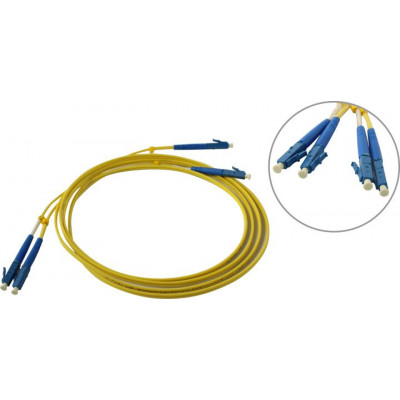 Hyperline FC-D2-9-LC/UR-LC/UR-H-2M-LSZH-YL Patch cord ВО, LC-LC, Duplex, SM 9/125 2м