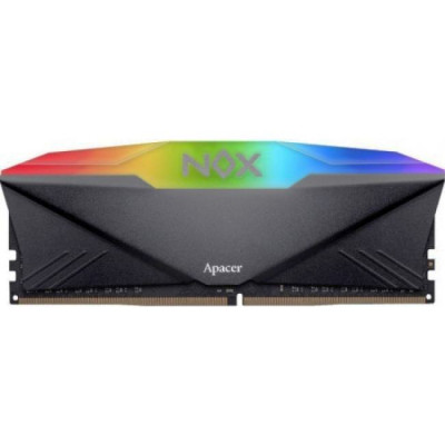 AH4U08G32C28YNBAA-1 8GB 3200МГц NOX RGB Black Gaming Memory DDR4 CL16 DIMM 1Gx8 Heat Sink