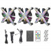 ALSEYE X12-SET-GY XTREME X12 KIT Adjustable RGB (20LED) 12v 1200rpm PH2.0-5Pin GREY RTL