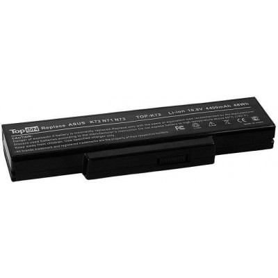 TopON TOP-K72 Asus K72, N71, X72, K73, F2, F3, A9 Series. 10.8V 4400mAh 48Wh. PN: A32-K72, A33-K72.