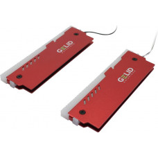 [NEW] Радиаторы для DDR памяти GELID LUMEN Red, совместимы с DDR2/DDR3/DDR4, включая LP, 2шт, красные, RGB подсветка GZ-