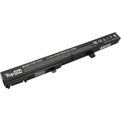 TopON TOP-X451 Asus X441CA, X551CA, X551MA, X451C, X451CA, X551C Series. 14.4V 2200mAh 32Wh. PN: A31N1319.