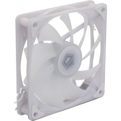 [NEW] ID-COOLING CRYSTAL 120 WHITE 120x120x25мм (PWM, Low Noise, резиновые углы, Addresable RGB, 500-1500об/мин, белый) 