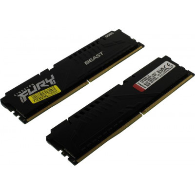 Kingston FURY Beast Black CL40 (Kit of 2) (KF560C40BBK2-64) DDR 5 DIMM 64Gb PC48000, 6000Mhz,