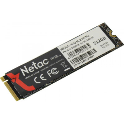 [NEW] NeTac NT01N930E-512G-E4X-N Netac N930E Pro PCIe 3 x4 M.2 2280 NVMe 3D NAND SSD 512GB,R/W 3Y BULK