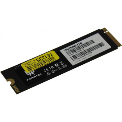 [NEW] SSD Acer Predator M.2 2280 NVMe 1.4 PCIe Gen4х4 GM7000 1TB 7400/6400 мб/с Dram Cache BL.9BWWR.105