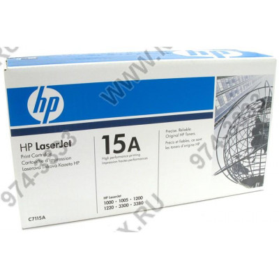 Картридж HP C7115A (№15A) для HP LJ 1000W/1005W/1200(N)/1220/3300mfp/ 3320(N)mfp/ 3330mfp/3380