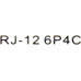 Розетка внешняя двойная телефонная RJ-11(6P4C)