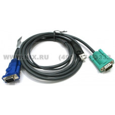 ATEN 2L-5202U Кабель для KVM переключателей (VGA15M+USB-SPHD-15/18M, 1.8м)