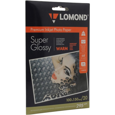 LOMOND 1108103 (A6, 10x15см, 20 листов, 295 г/м2) бумага фото суперглянцевая