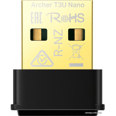 Wi-Fi Сетевой USB-адаптер TP-Link Archer T3U Nano AC1300 (USB 2.0 Type-A, 802.11ac (Wi-Fi 5), до 1267 Mbps, цвет черный)