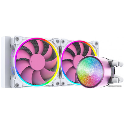 СВО ID-COOLING PINKFLOW 240 DIAMOND (TDP 250W, ARGB FAN and PUMP, PWM, DUAL FAN 120mm, розовый) RET