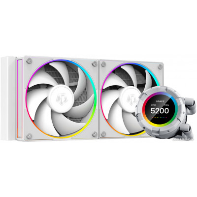 [NEW] СВО ID-COOLING SL240 WHITE (TDP 260W, PWM, LCD Display, DUAL FAN 120mm, белый) RET