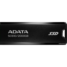 SSD внешний жесткий диск USB 3.2 2TB BLACK SC610-2000G-CBK/RD ADATA