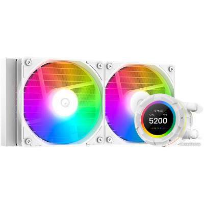 [NEW] СВО ID-COOLING SL240 XE WHITE (TDP 300W, PWM, LCD Display, DUAL ARGB FAN 120mm, белый) RET