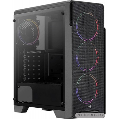 Miditower Aerocool Ore Saturn FRGB-G-BK-V1 ATX без БП