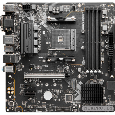 PRO B550M-P GEN3 MSI PRO B550M-P GEN3 AM4,4DDR4,1PCI-Ex16,2PCI-Ex1,1M.2,4SATA3,6USB3.2GEN1