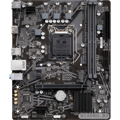 MB Gigabyte H510M K Soc-1200 (H510) PCI-E 4.0x16 PCI-E 3.0x1 M.2 2xDDR4 3200Mhz HDMI mATX RTL