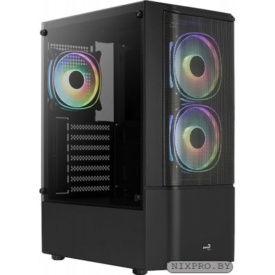 Корпус ATX Без БП Aerocool Quantum Mesh-G-BK-v2 (ACCM-PV31033.11) USB 3.0x2,USB 2.0x1, VGA MAX 297mm,CPU MAX 158mm,up to