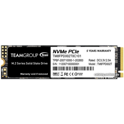 TEAM GROUP M.2 2280 2TB MP33 PRO Client SSD TM8FPD002T0C101 PCIe Gen3x4 with NVMe