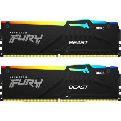 Kingston KF560C40BBAK2/16 6000MT/s DDR5 CL40 DIMM (Kit of 2) FURY Beast RGB