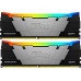 Kingston FURY Renegade Black RGB (Kit of 2), CL16 (KF432C16RB2AK2/64) DDR 4 DIMM 64Gb PC25600, 3200Mhz,