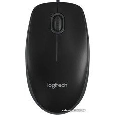 Мышь Logitech B100 (910-003357/910-006605) (полноразмерная, проводная USB, сенсор оптический 800 dpi, 3 кнопки, колесо с