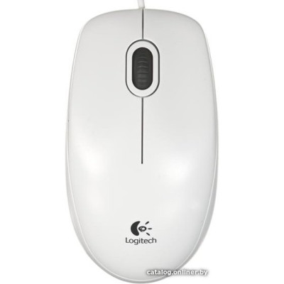 Мышь Logitech B100 (910-003360) White (полноразмерная мышь для ПК, проводная USB, сенсор оптический 800 dpi, 3 кнопки, колесо с нажатием, цвет белый)