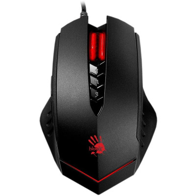 Игровая мышь A4Tech Bloody V8 Gaming mouse USB Black RTL (полноразмерная игровая мышь для ПК, проводная, USB, сенсор оптический 3200 dpi, 8 кнопок, колесо с нажатием, цвет черный)