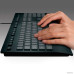 Клавиатура Logitech K280E Black (920-005215) (мультимедийная для ПК, мембранная, пластик, интерфейс подключения - USB, влагозащита, цвет черный)