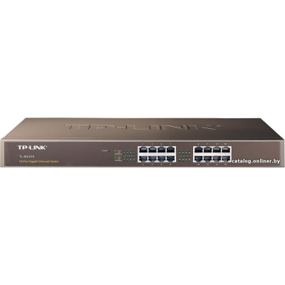 Коммутатор TP-Link TL-SG1016 (неуправляемый, стоечный, матрица 32 Гбит/с, green, 16-port 10/100/1000Mbps)