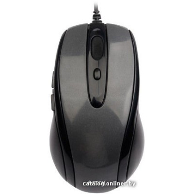 Мышь A4Tech V-Track N-708X-1 Glossy Grey USB (полноразмерная мышь для ПК, проводная USB, сенсор оптический 1600 dpi, 6 кнопок, колесо с нажатием, длина провода -1,5м)
