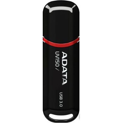 USB3.2 128Gb ADATA UV150 (AUV150-128G-RBK) USB 3.2 Type-A, пластик, с колпачком, черный